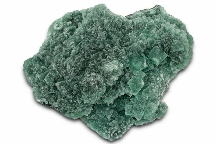 Frosted, Octahedral Green Fluorite Crystal Cluster - China #329337